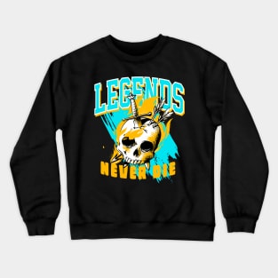 Legends Never Die Aqua Retro Crewneck Sweatshirt